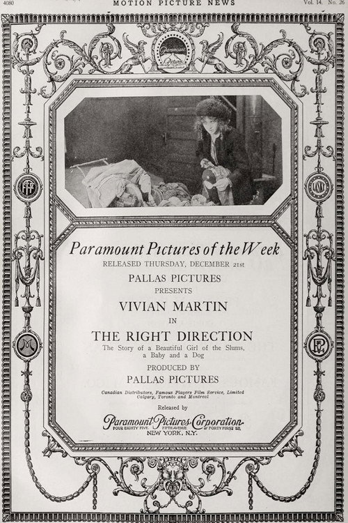 Movie poster for The Right Direction (1916)