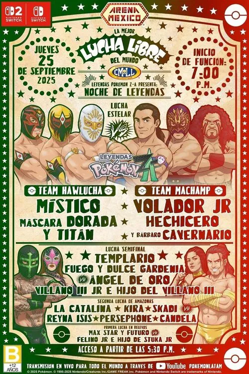 Movie poster for CMLL x Pokémon Legends: Z-A (2025)