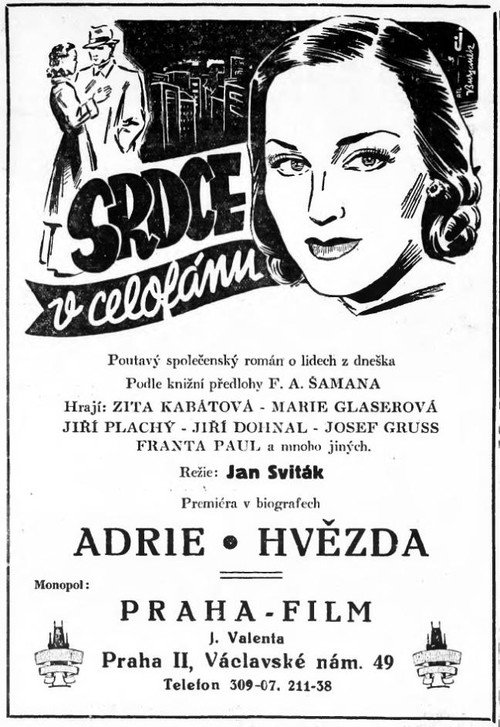 Movie poster for Srdce v celofánu (1940)