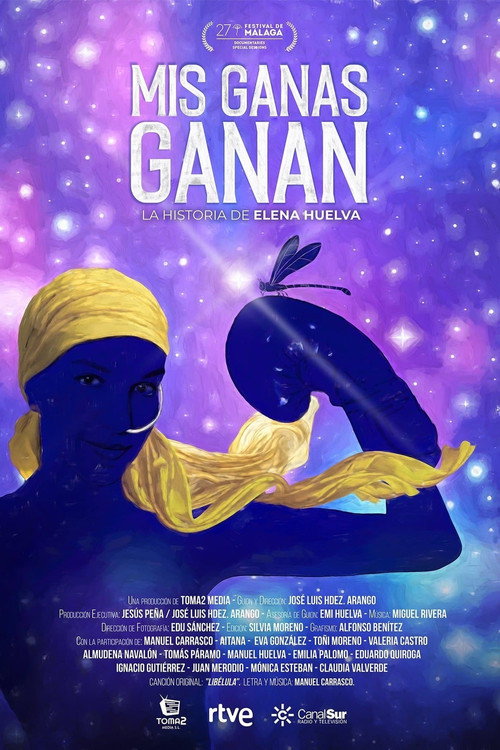 Movie poster for Mis ganas ganan, la historia de Elena Huelva (2024)
