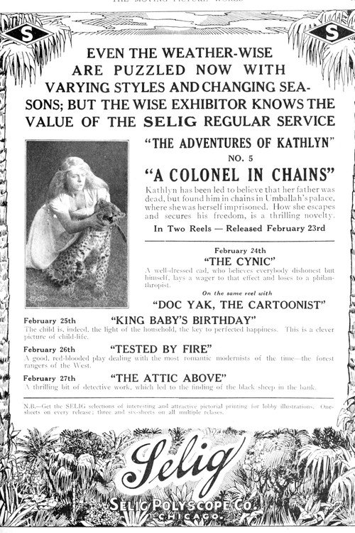 Movie poster for A Colonel in Chains (1914)