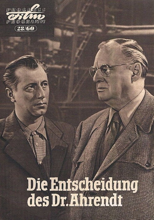 Movie poster for Die Entscheidung des Dr. Ahrendt (1960)