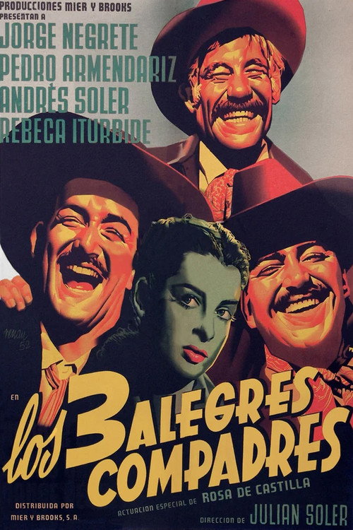Movie poster for Los tres alegres compadres (1952)