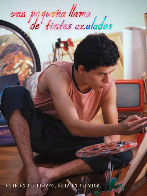 Movie poster for Una pequeña llama de tintes azulados (2024)