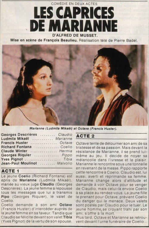 Movie poster for Les Caprices de Marianne (1982)
