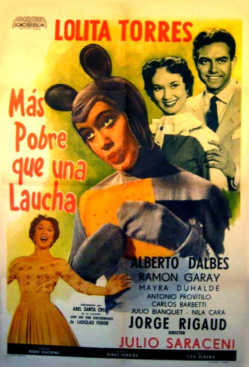 Movie poster for Más pobre que una laucha (1955)