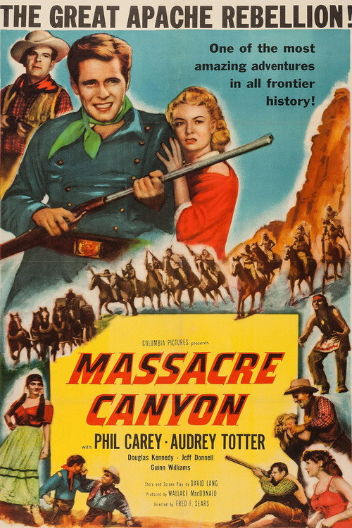 Movie poster for Massacre Canyon (1954)