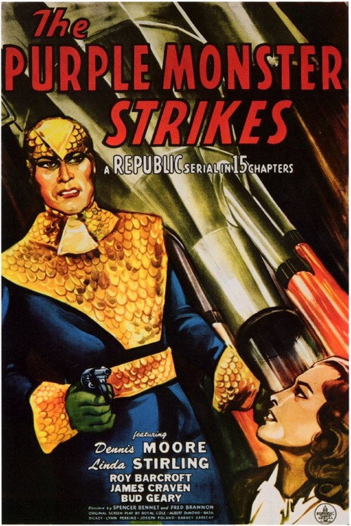 Movie poster for The Purple Monster Strikes (1945)