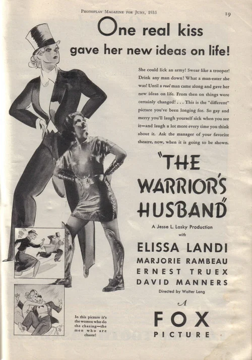 Movie poster for The Warrior's Husband (1933)