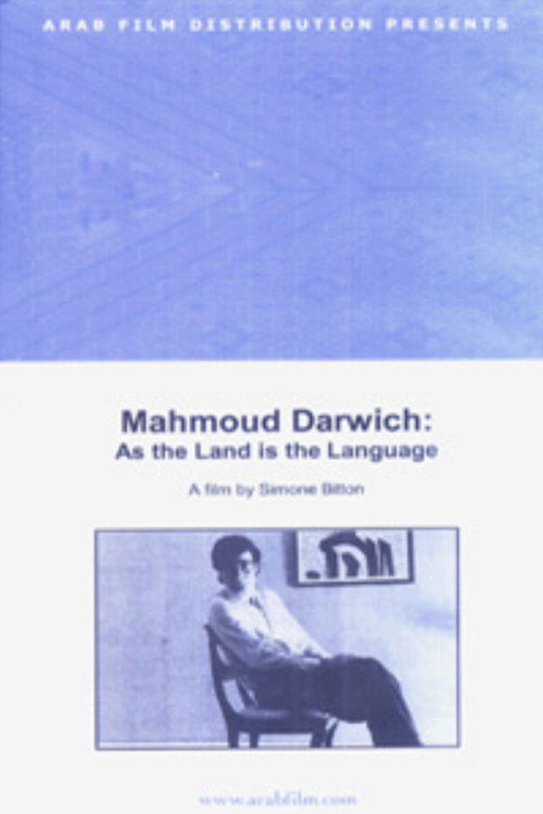 Movie poster for Mahmoud Darwish: As the Land Is the Language (1998)