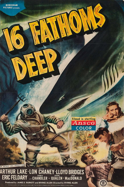Movie poster for 16 Fathoms Deep (1948)