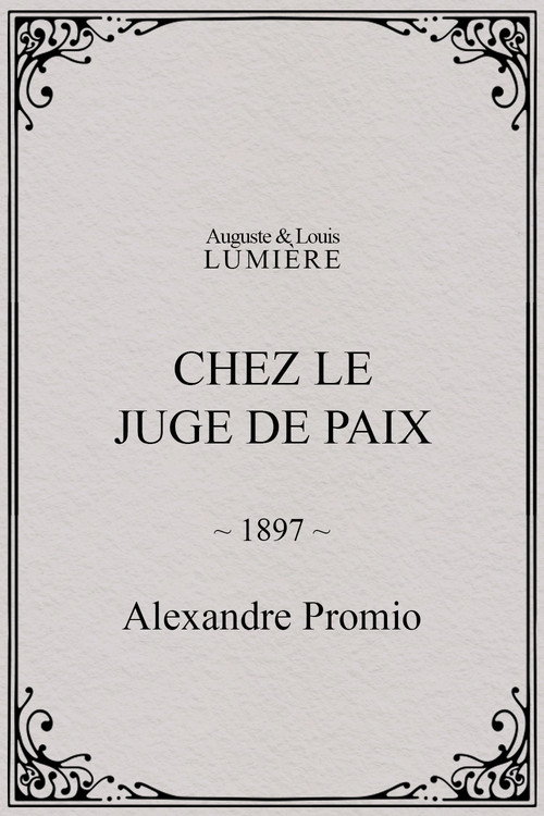 Movie poster for Chez le juge de paix (1897)