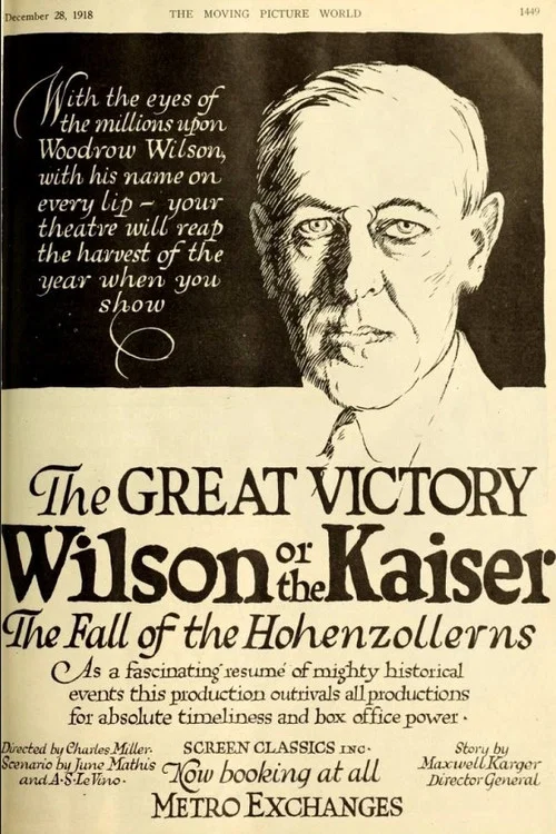 Movie poster for The Great Victory, Wilson or the Kaiser? The Fall of the Hohenzollerns (1919)