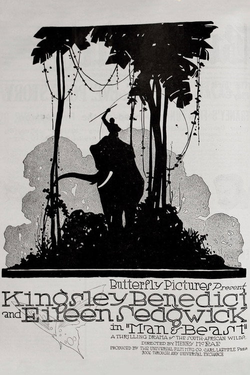 Movie poster for Man and Beast (1917)