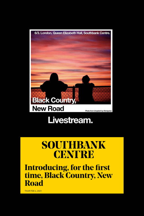 Movie poster for Black Country, New Road - 'Live from the Queen Elizabeth Hall' (2021)