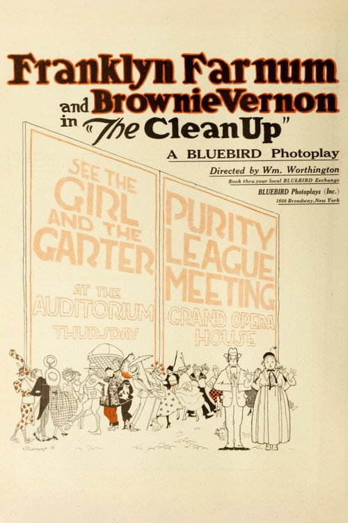 Movie poster for The Clean-Up (1917)