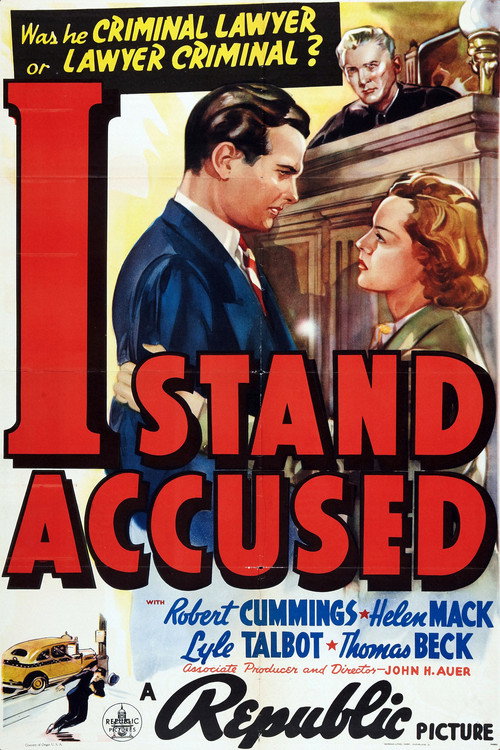 Movie poster for I Stand Accused (1938)