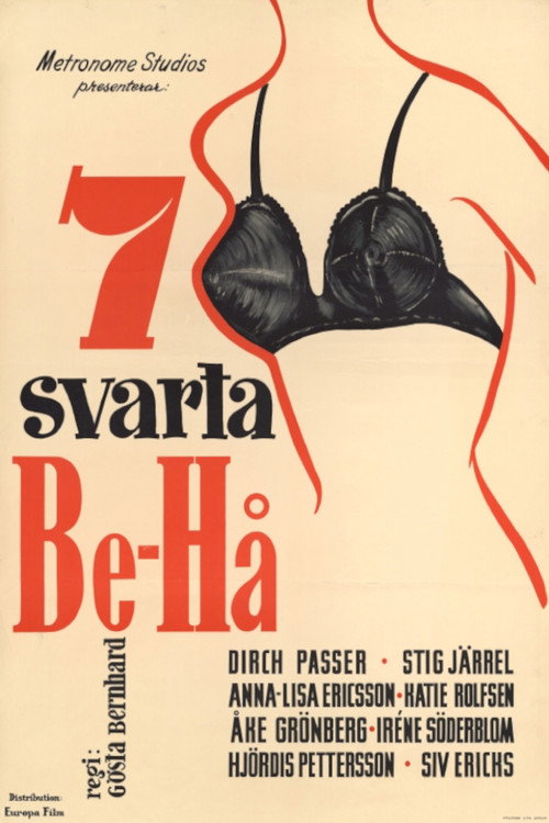 Movie poster for Sju svarta "Be-Hå" (1954)