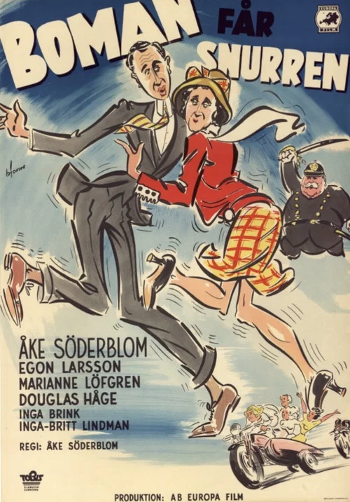 Movie poster for Boman får snurren (1949)