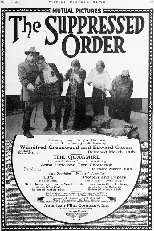 Movie poster for The Suppressed Order (1916)