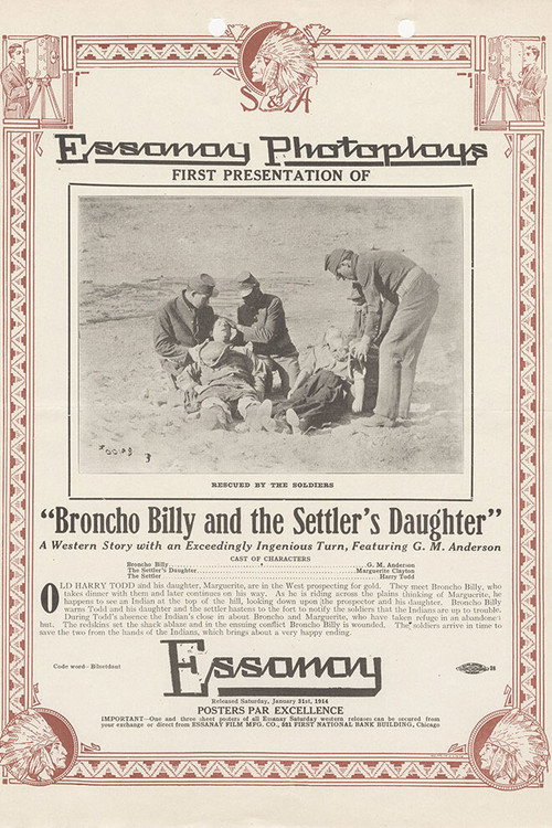 Movie poster for Broncho Billy and the Settler's Daughter (1914)