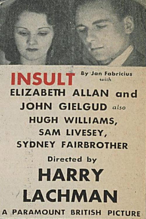 Movie poster for Insult (1932)