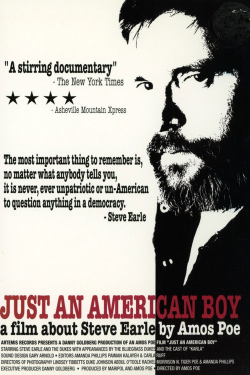 Movie poster for Just an American Boy: A Film About Steve Earle (2003)