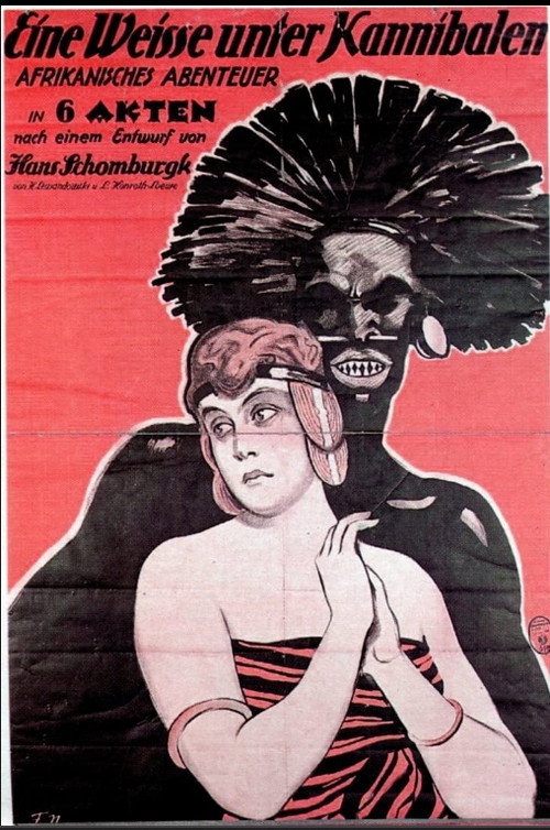 Movie poster for A White Woman Among Cannibals (1921)