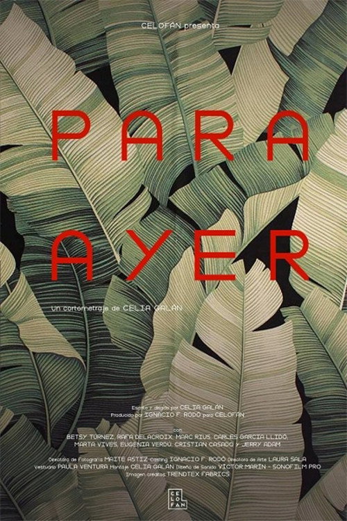 Movie poster for Para Ayer (2018)