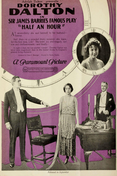 Movie poster for Half an Hour (1920)