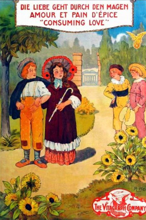Movie poster for Consuming Love; or, St. Valentine's Day in Greenaway Land (1911)