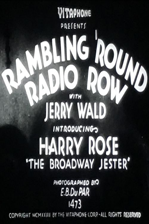 Movie poster for Rambling 'Round Radio Row #6 (1933)