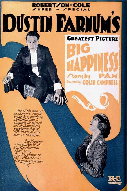 Movie poster for Big Happiness (1920)