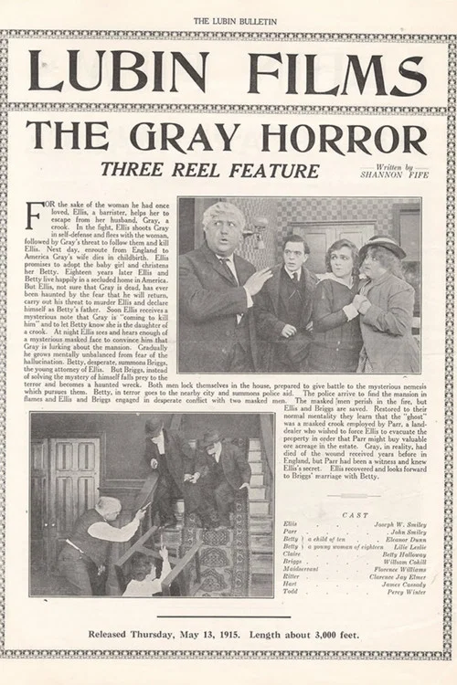 Movie poster for The Gray Horror (1915)
