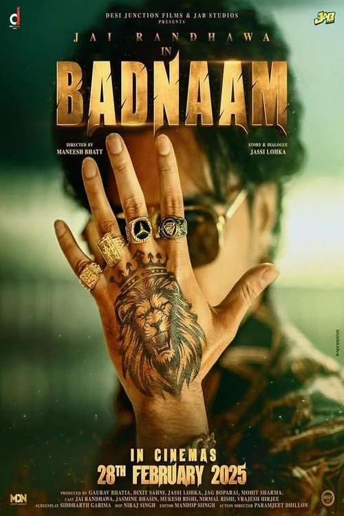 Movie poster for Badnaam (2025)