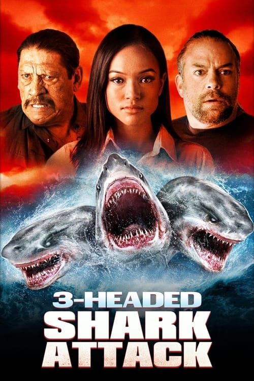 Movie poster for 3-Headed Shark Attack (2015)