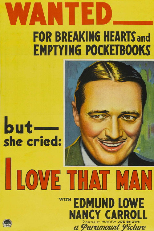 Movie poster for I Love That Man (1933)