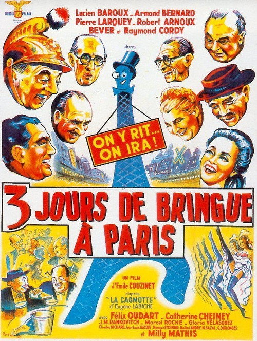 Movie poster for Trois Jours de bringue à Paris (1954)