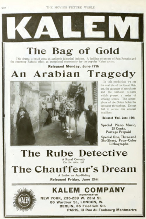 Movie poster for An Arabian Tragedy (1912)