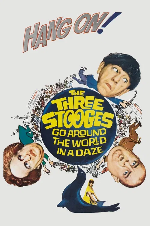 Movie poster for The Three Stooges Go Around the World in a Daze (1963)