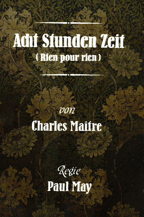 Movie poster for Acht Stunden Zeit (1965)