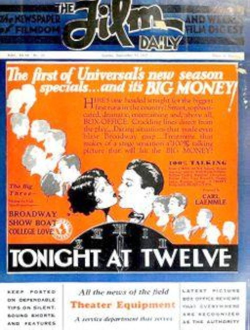Movie poster for Tonight at Twelve (1929)