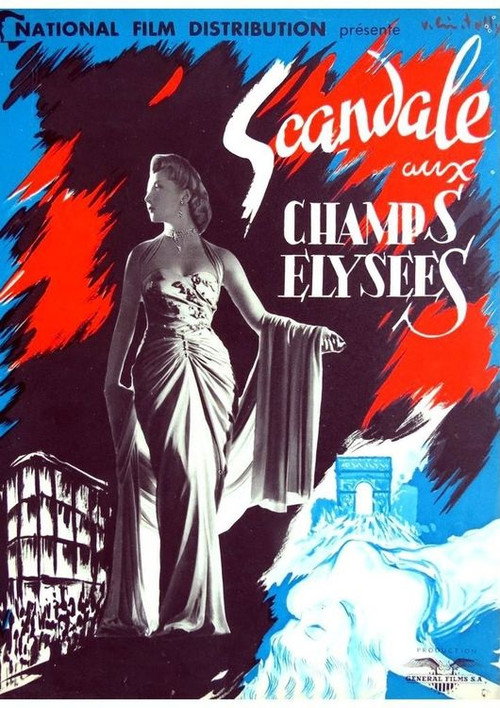 Movie poster for Scandal on the Champs-Élysées (1949)