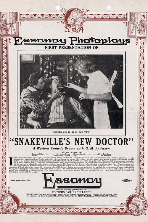 Movie poster for Snakeville's New Doctor (1914)