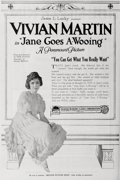 Movie poster for Jane Goes A-Wooing (1919)