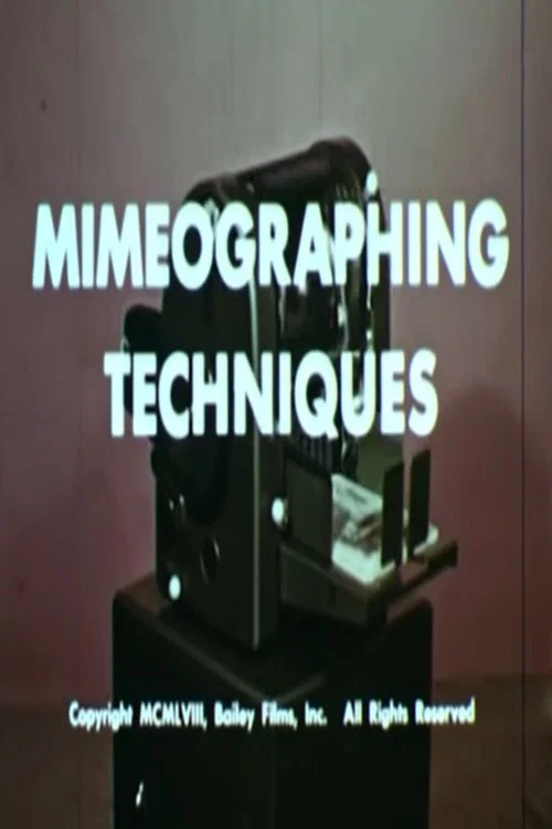 Movie poster for Mimeographing Techniques (1958)