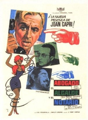 Movie poster for El abogado, el alcalde y el notario (1969)