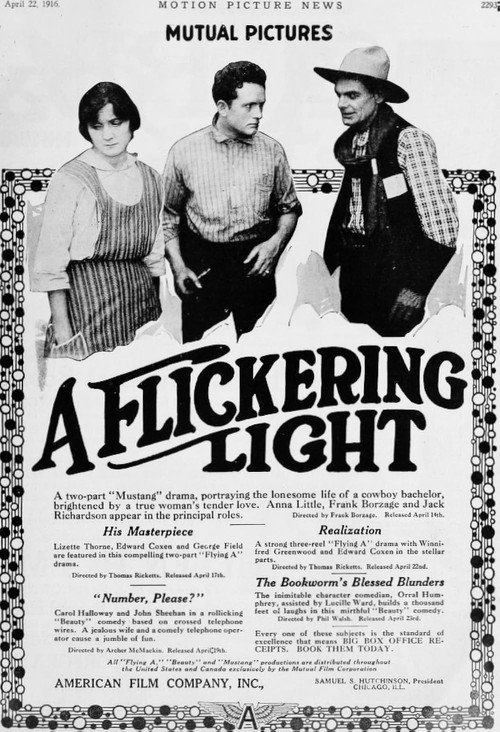 Movie poster for A Flickering Light (1916)