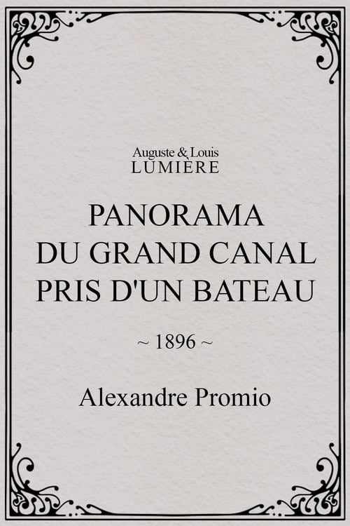 Movie poster for Panorama of the Grand Canal Taken from a Boat (1896)