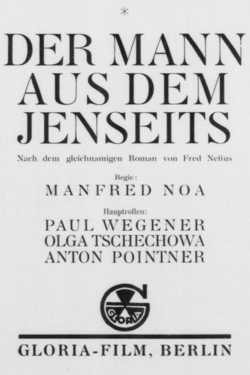 Movie poster for Der Mann aus dem Jenseits (1926)